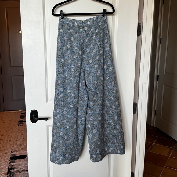 Zimmermann Blue Flower Split leg pants, size 1 - Picture 7 of 8